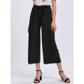 Self Tie Wide Leg Pants Manufacture Wholesale Fashion Women Apparel (TA3086P)